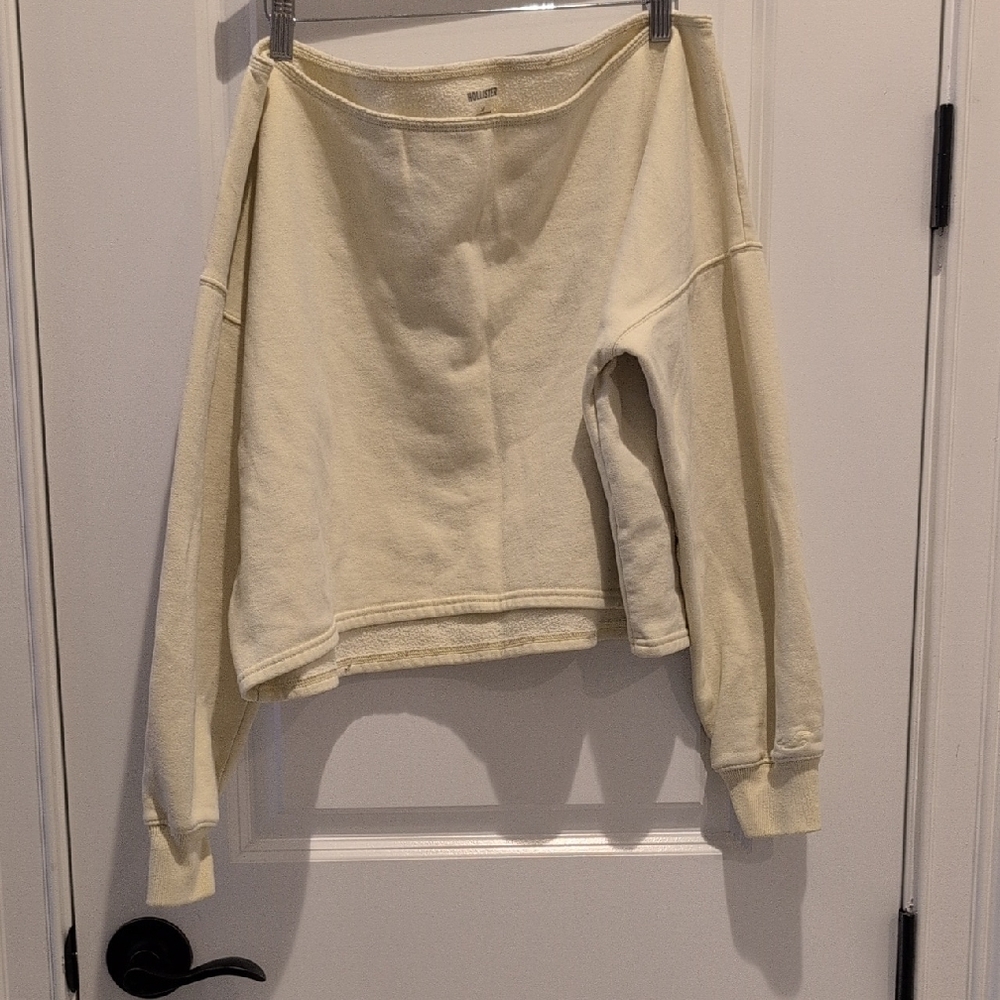 Hollister Off-White Fleece Pullover